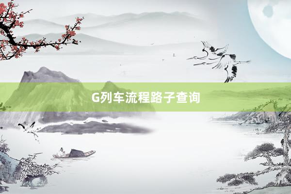G列车流程路子查询
